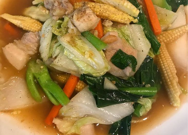 ผัดผักรวมหมู